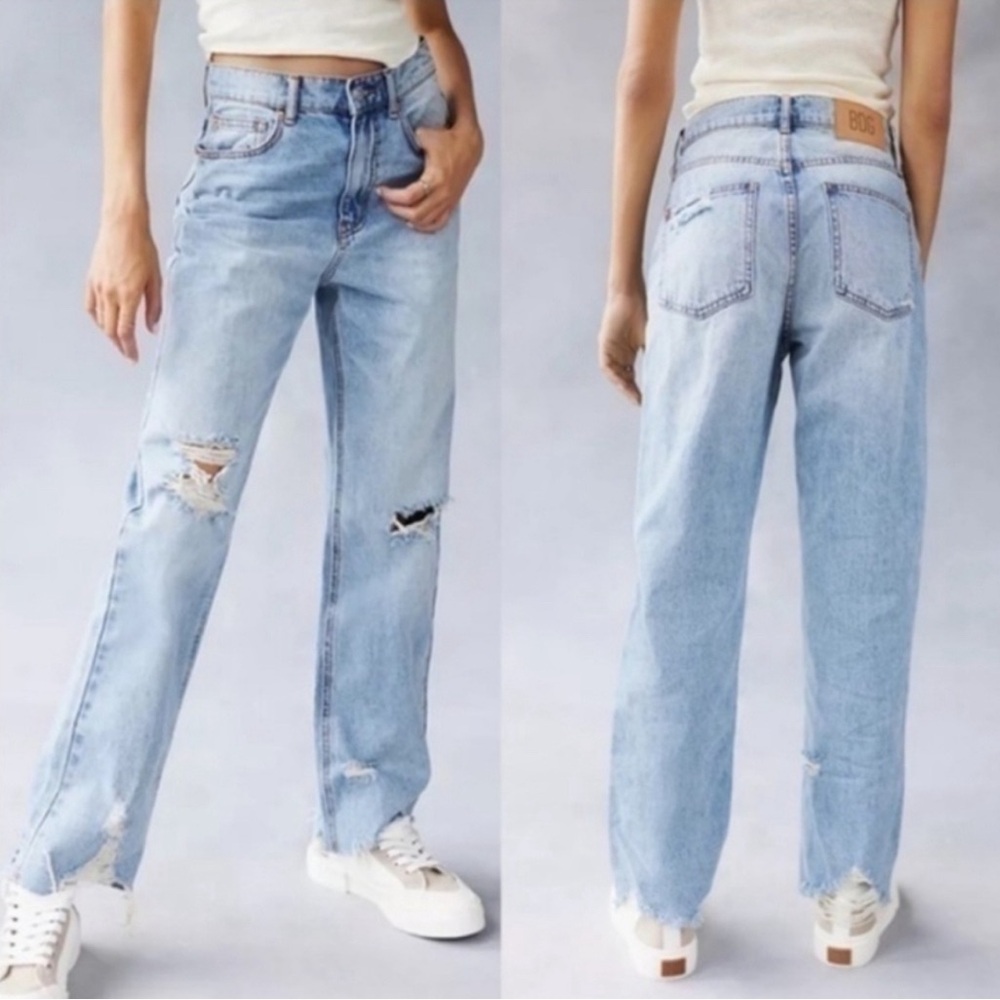 Urban Outfitters Distressed Raw Hem Cowboy Jeans - Picture 2 of 5